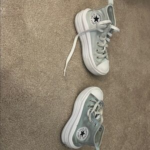 Converse Light blue High-Tops with White Soles